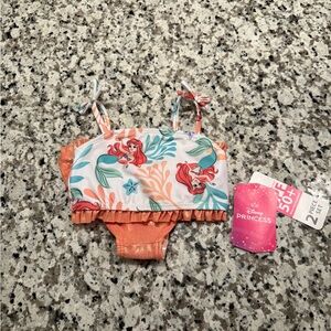 Disney Ariel Baby Swimsuit with Orange and Multicolor Design